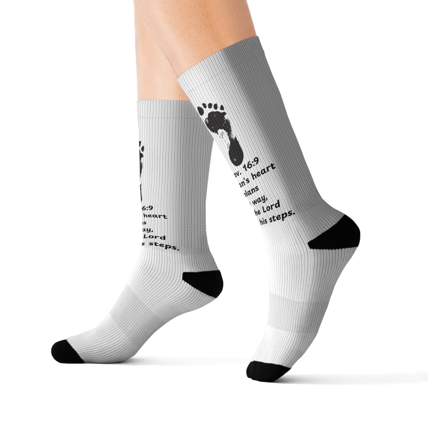 Prov 16:9 Sublimation Socks