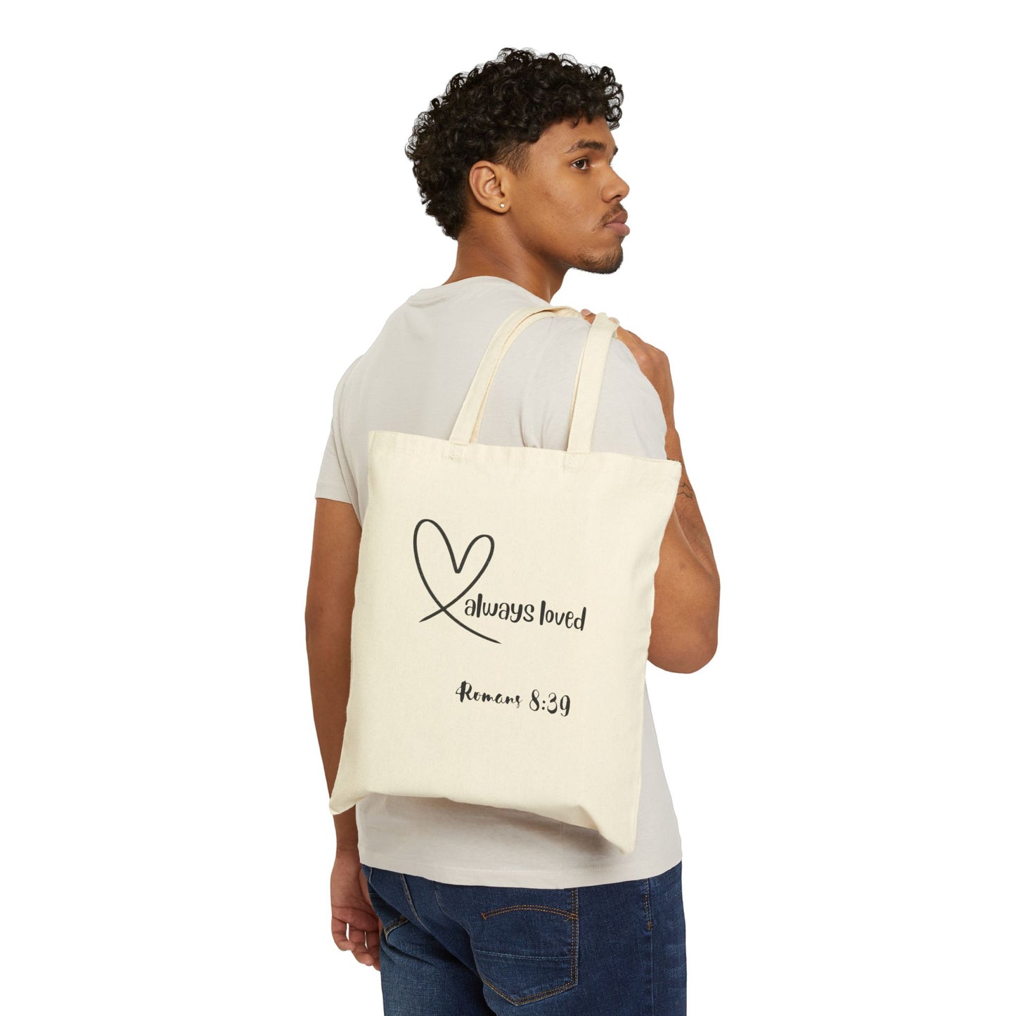 Always loved -Cotton Canvas Tote Bag