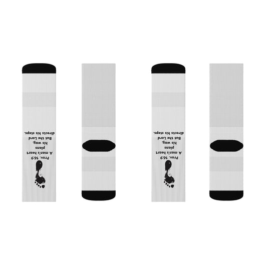 Prov 16:9 Sublimation Socks