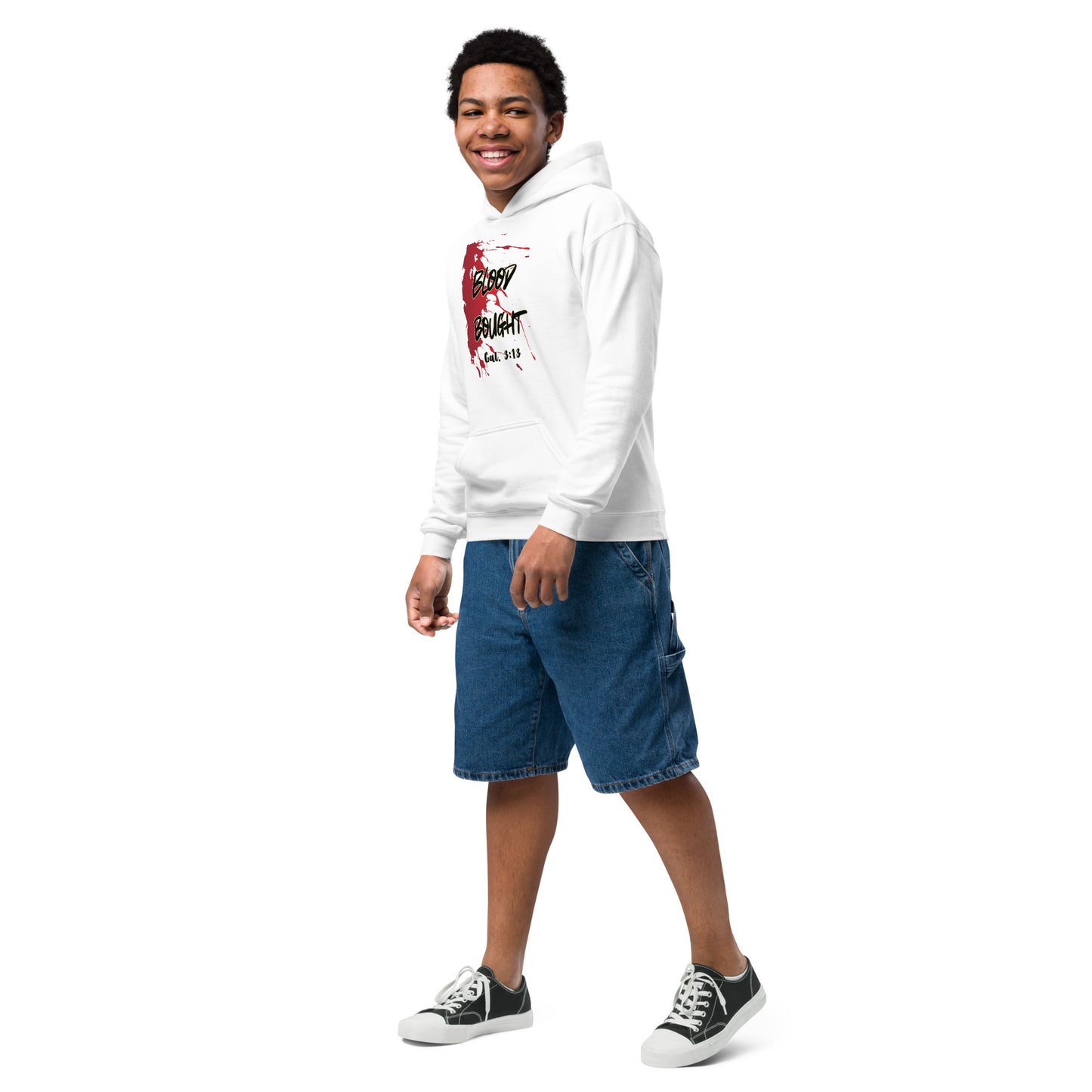 Blood bought- Youth heavy blend hoodie